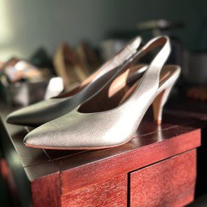 Matte Silver size 10  "A New Day"  brand  High Heel Shoes